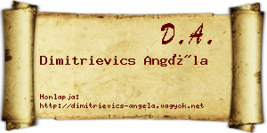 Dimitrievics Angéla névjegykártya